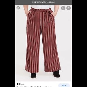 worn once nwot torrid pallozzo pants, size 0/1
